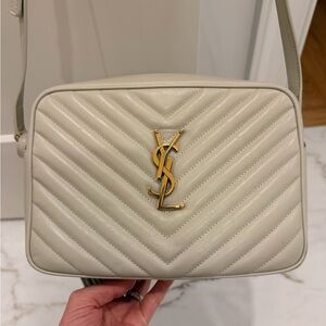 Yves Saint Laurent Lou Lou Camera Bag in Crema Soft
